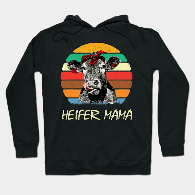 Heifer Mama Funny Cow Mom Mothers Day Gift Hoodie by Comba